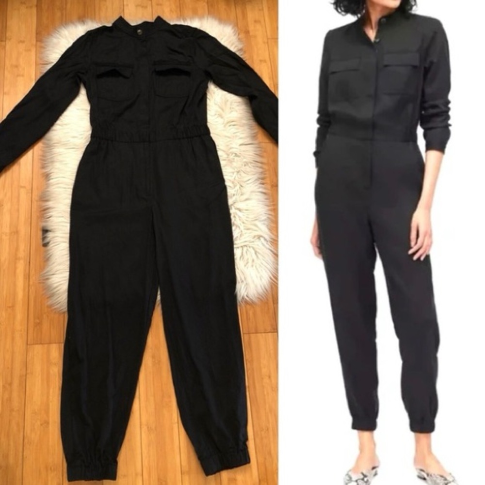 Banana Republic Black Fancy Jumpsuit